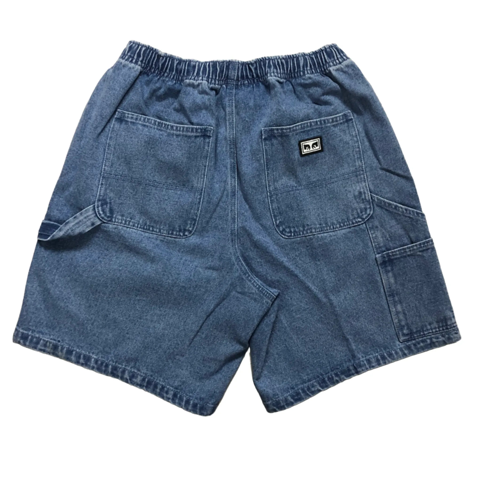 silk blend Obey Easy Denim Carpenter Shorts Light Indigo