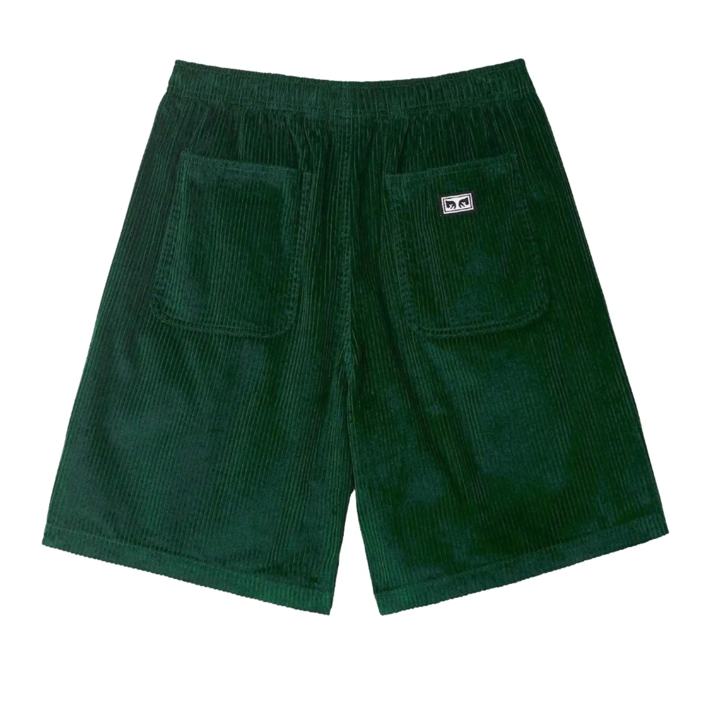 Rounded Neck Obey Easy Relaxed Corduroy Shorts Dark Cedar
