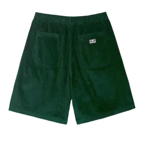 Rounded Neck Obey Easy Relaxed Corduroy Shorts Dark Cedar