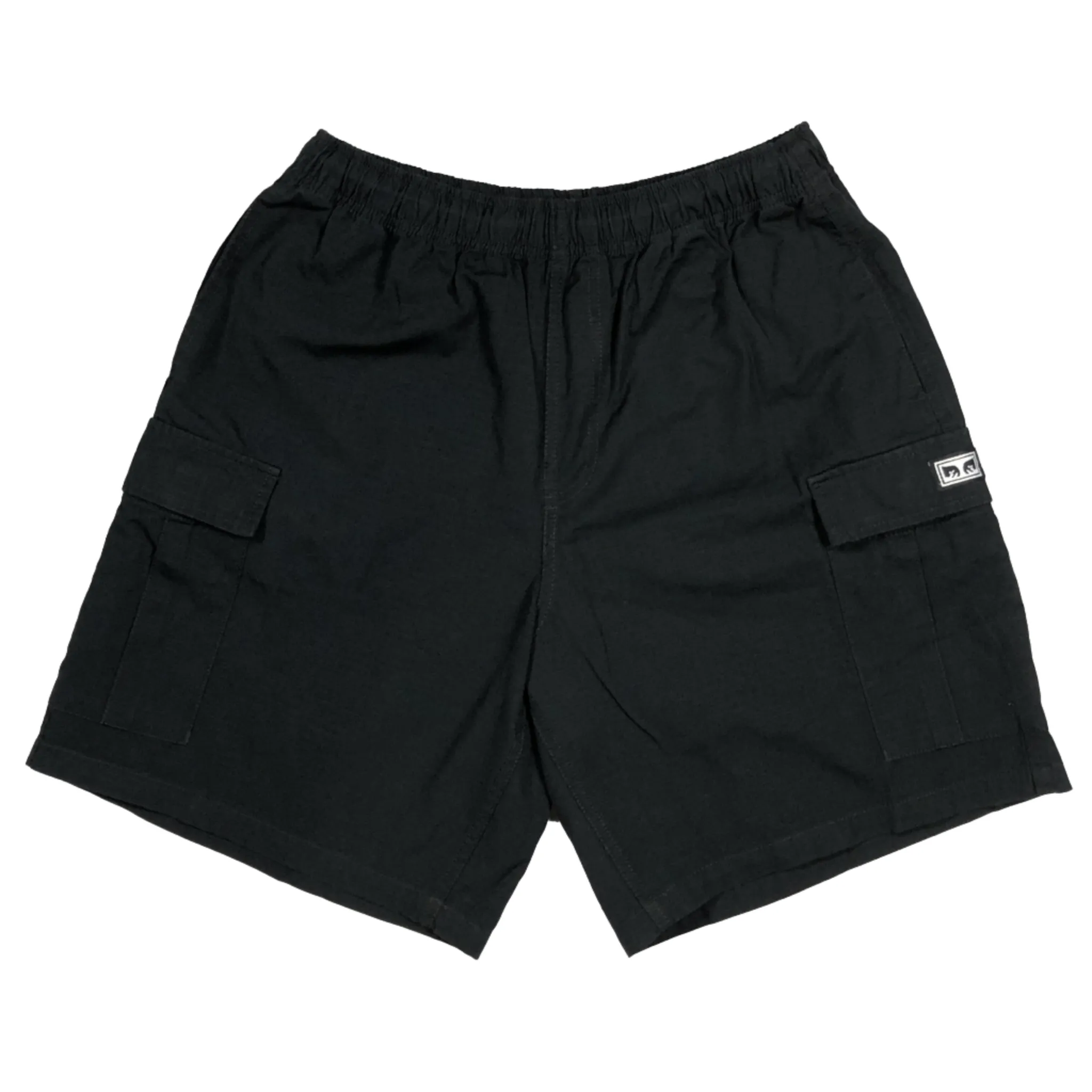 Obey Easy Ripstop Cargo Shorts Black Fitted Design