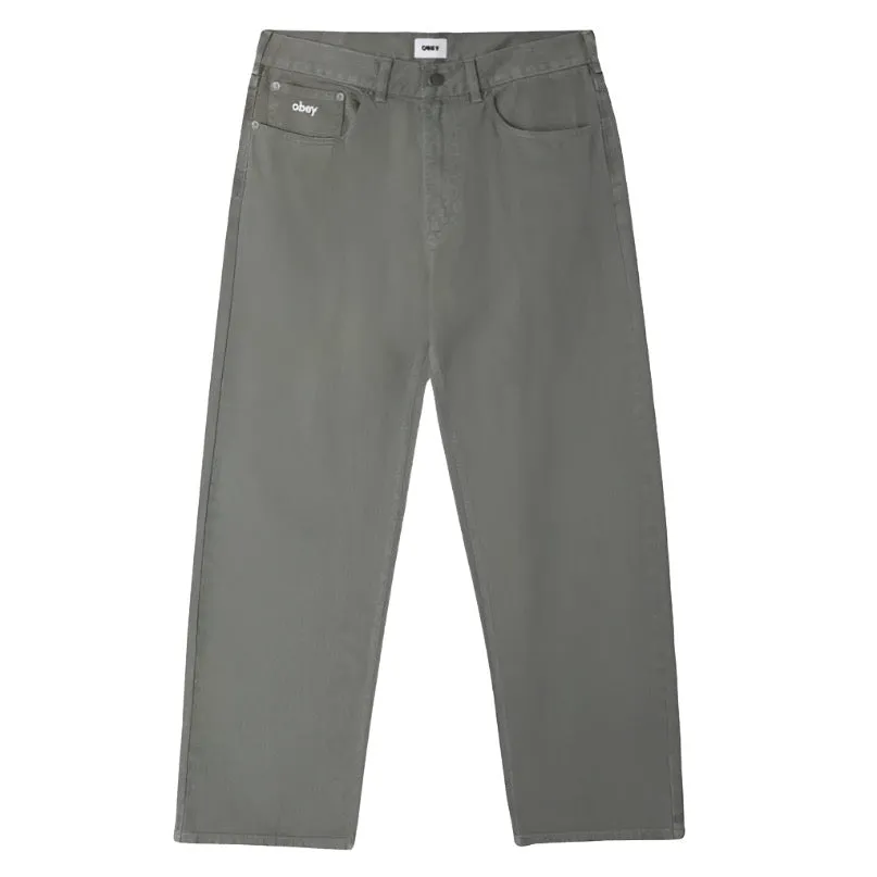 Hem Style Classic Look Obey Bigwig Baggy Denim Laurel Wreath