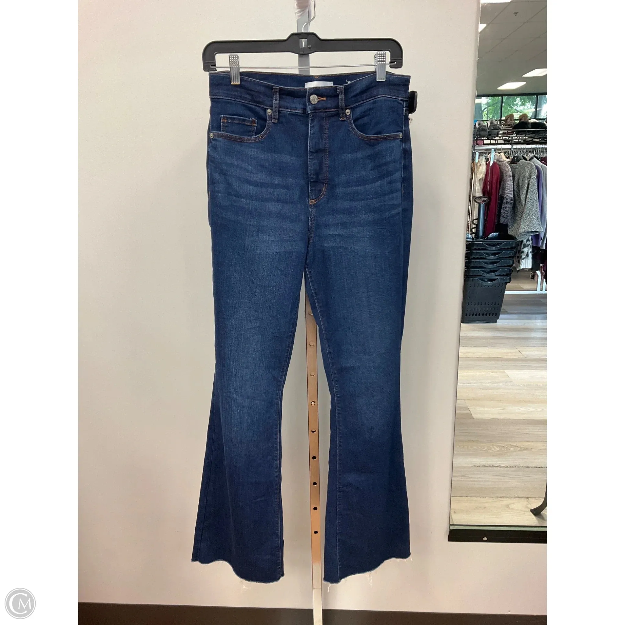 Jeans Flared By Loft In Blue Denim, Size: 6 ThermalRegulating Fabric