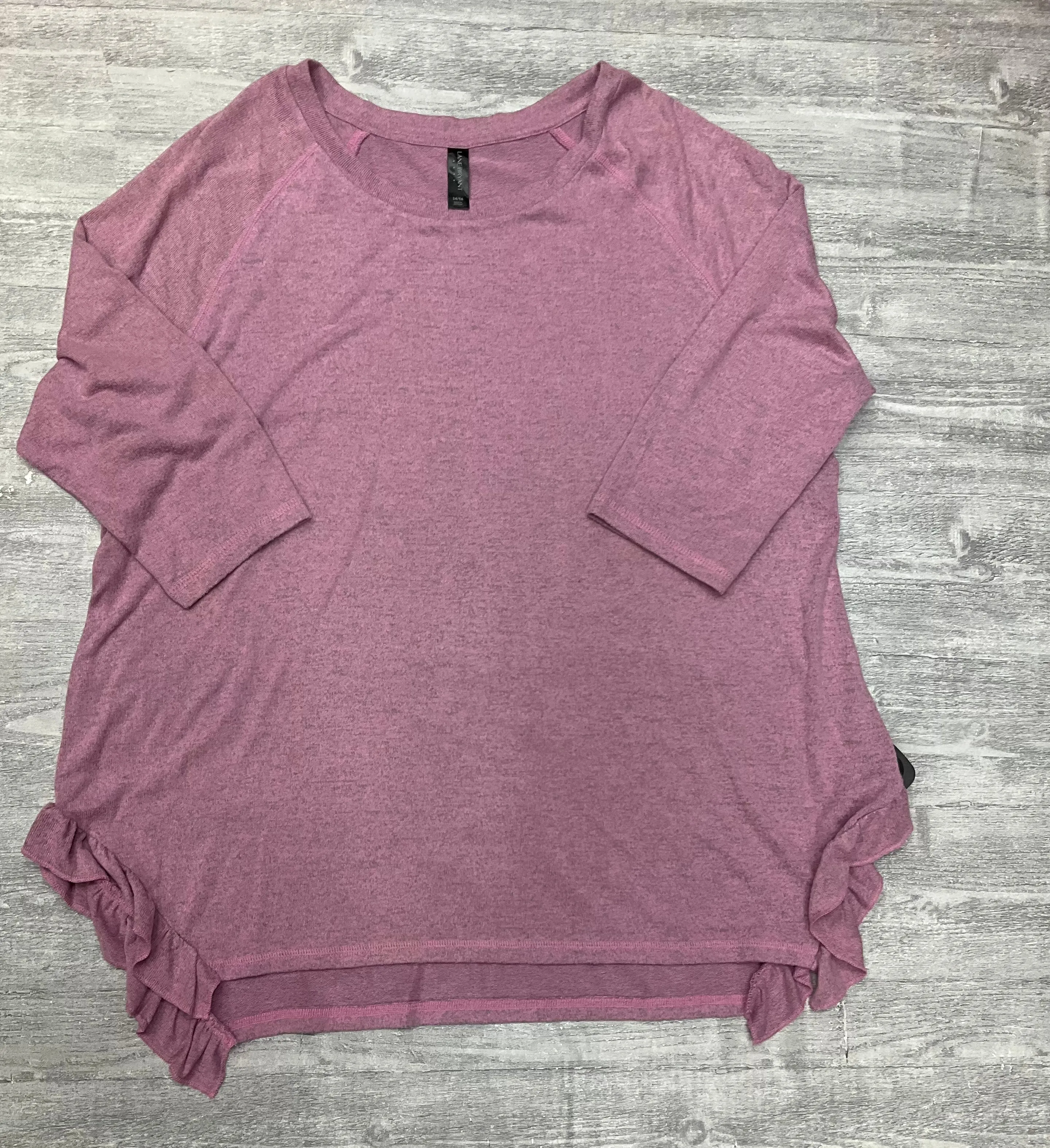 MidweightJersey Full Coverage Fit Top 3/4 Sleeve By Lane Bryant In Pink, Size: Xl