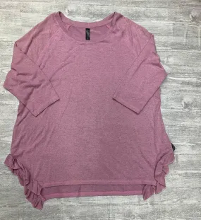 MidweightJersey Full Coverage Fit Top 3/4 Sleeve By Lane Bryant In Pink, Size: Xl