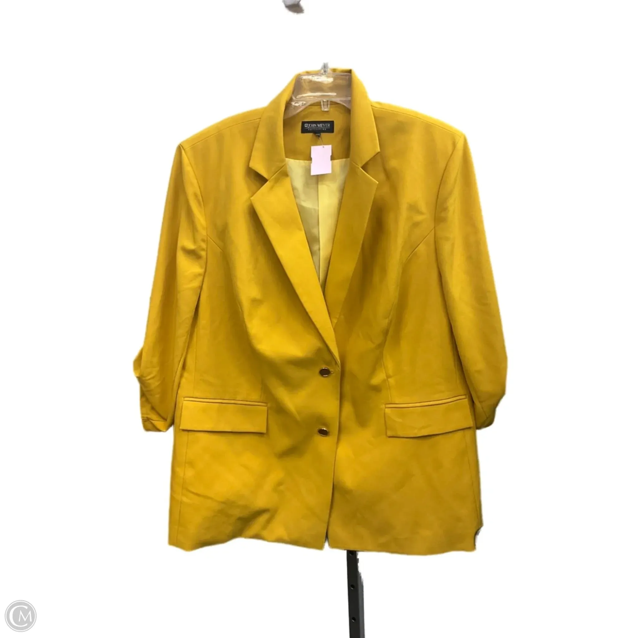 Creative Glow Stage Feel Blazer By John Meyer In Yellow, Size: 22