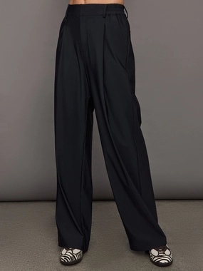 StainResistant Coating Stretch Woven Pant - Black
