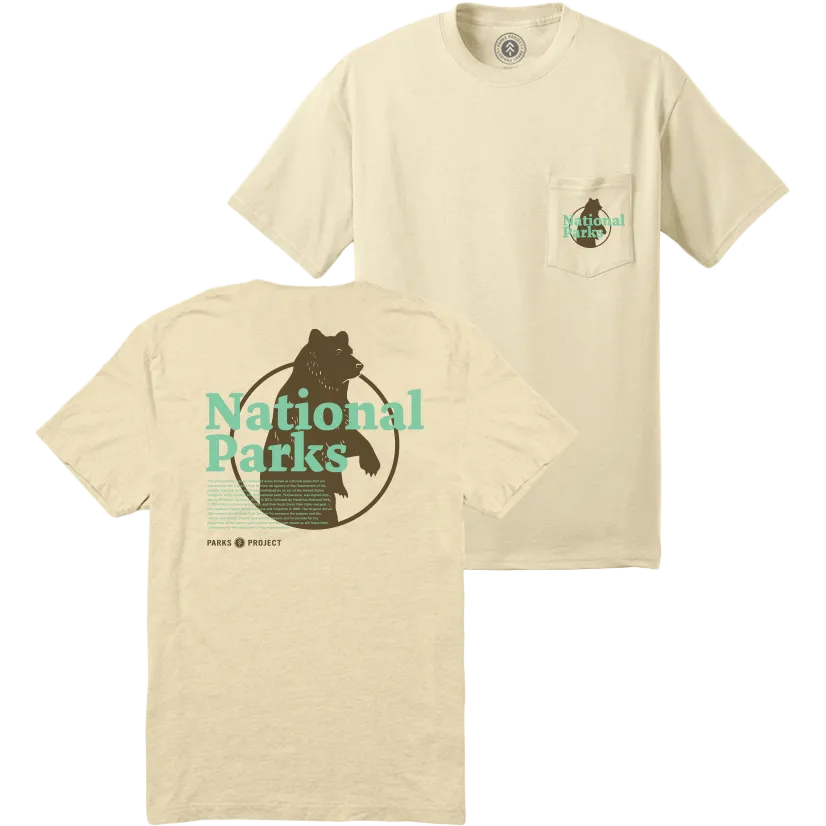 Tencel Blend Fabric Parisian Chic Our National Parks Puff Print Pocket Tee