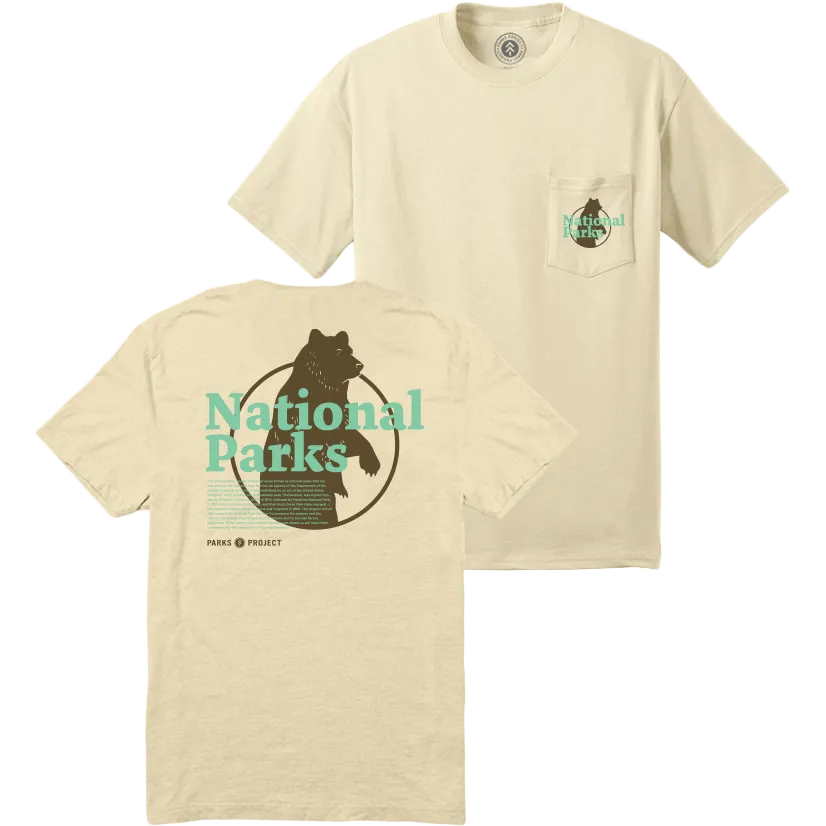 Clean Fit Lightweight Material Our National Parks Puff Print Pocket Tee
