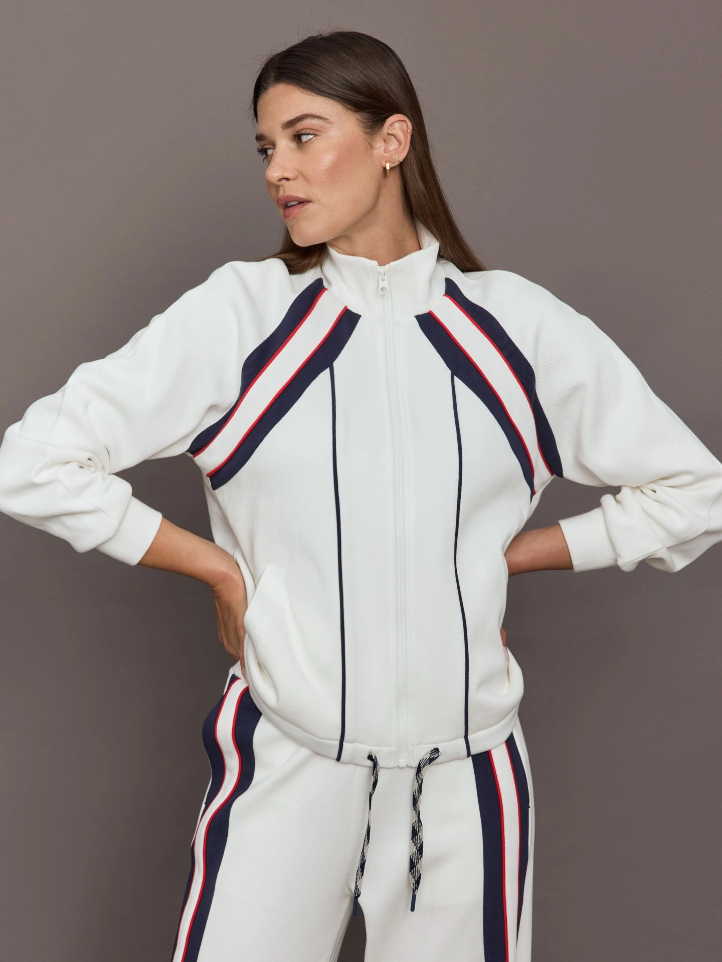 All Day Comfort Pacific Morgan Zip Up Jacket - White