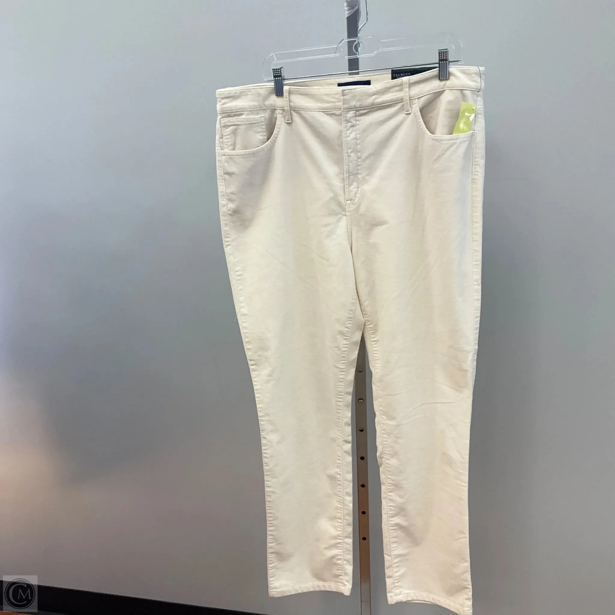 Pants Corduroy By Talbots In Cream, Size: 16 Calm Wave