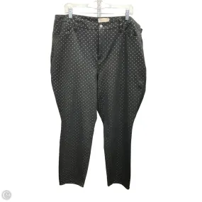 Pants Dress By Talbots In Black & Silver, Size: 20 ErgonomicStitching No Iron