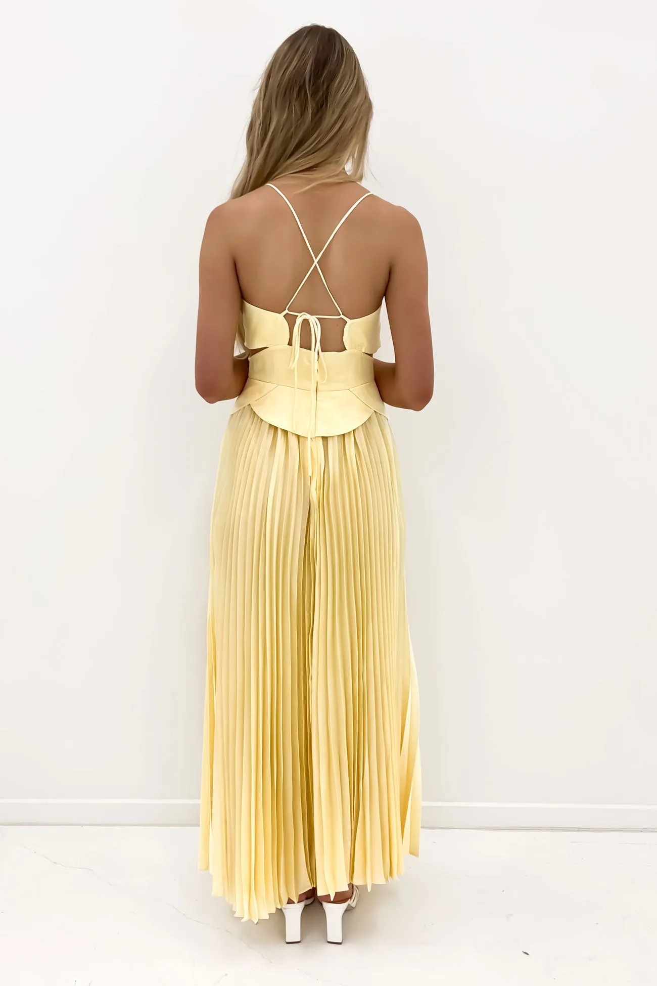 Parker Maxi Dress Yellow Timeless Comfort Wear Calm Silhouette