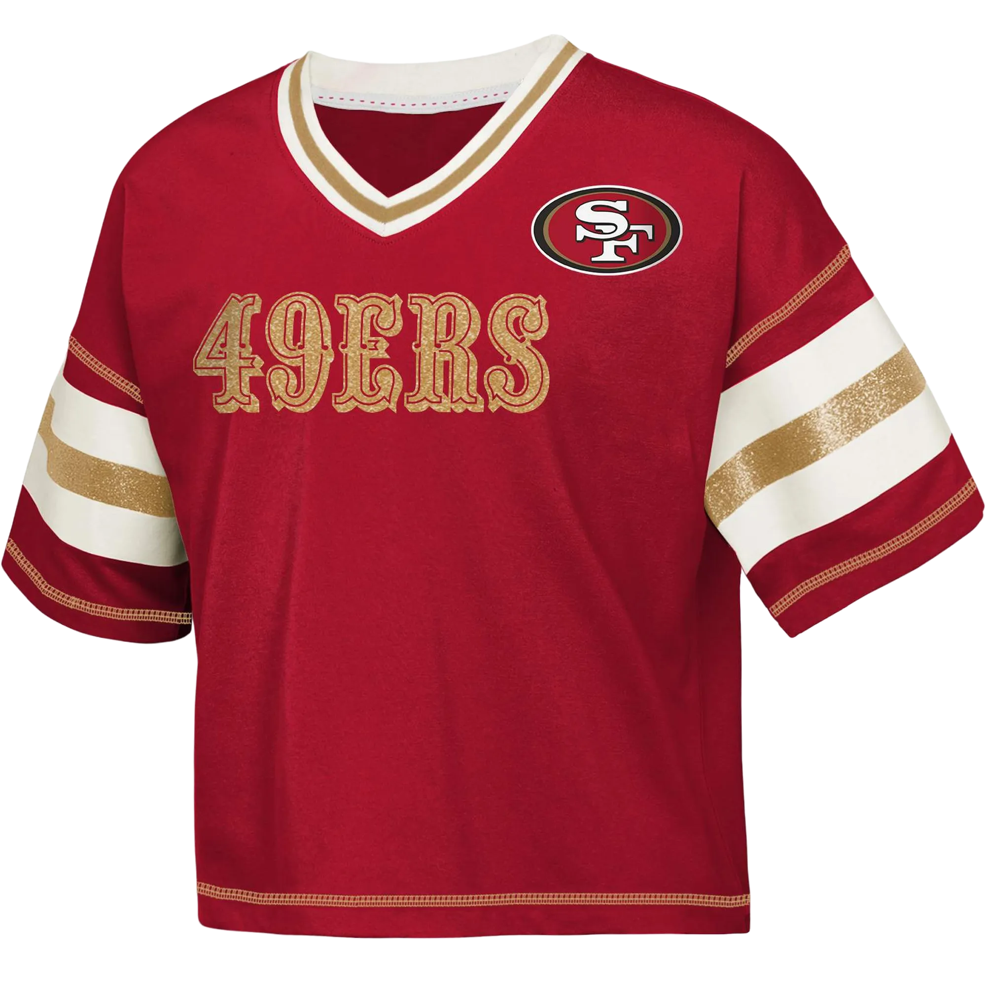Youth 49ers Grid Iron Tee Frost Glow Love Glow