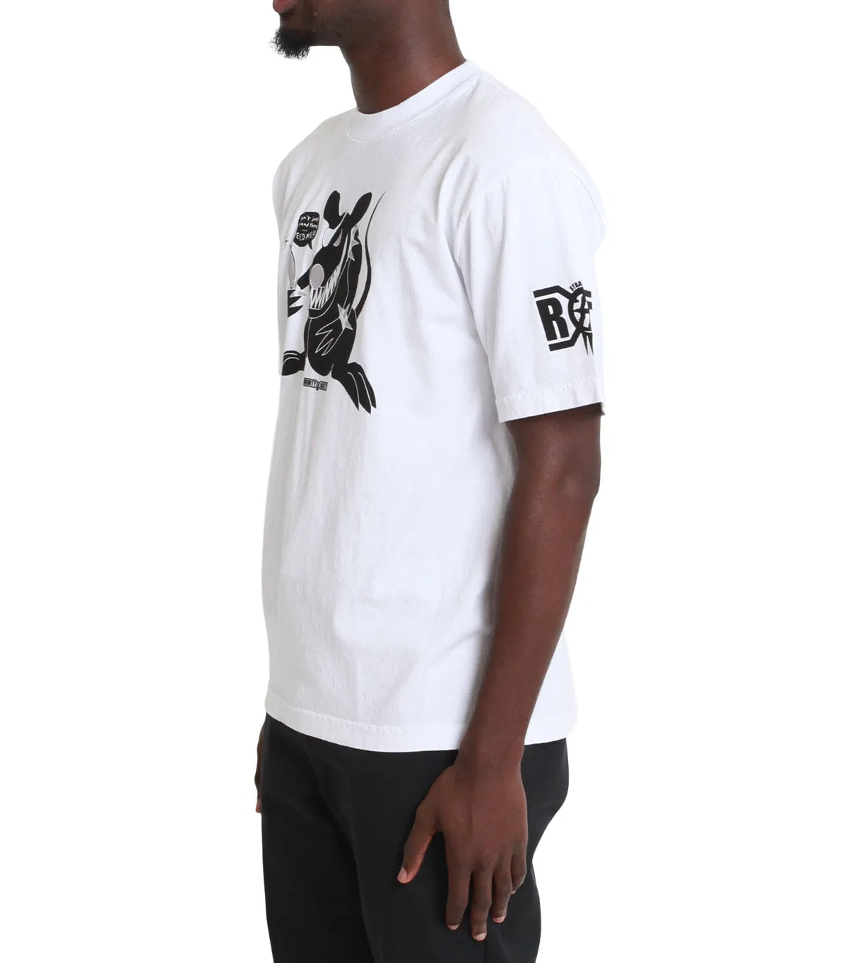 Fame Glow Quiet Core Stray Rats x Bounty Hunter Rat Tee White