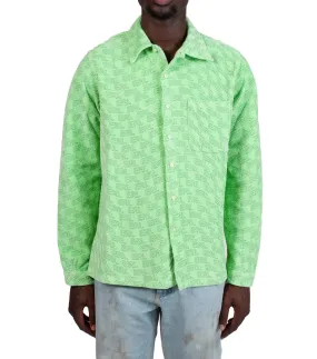 ERL Straight Hem Shirt Green Trend Vibe Dance Light