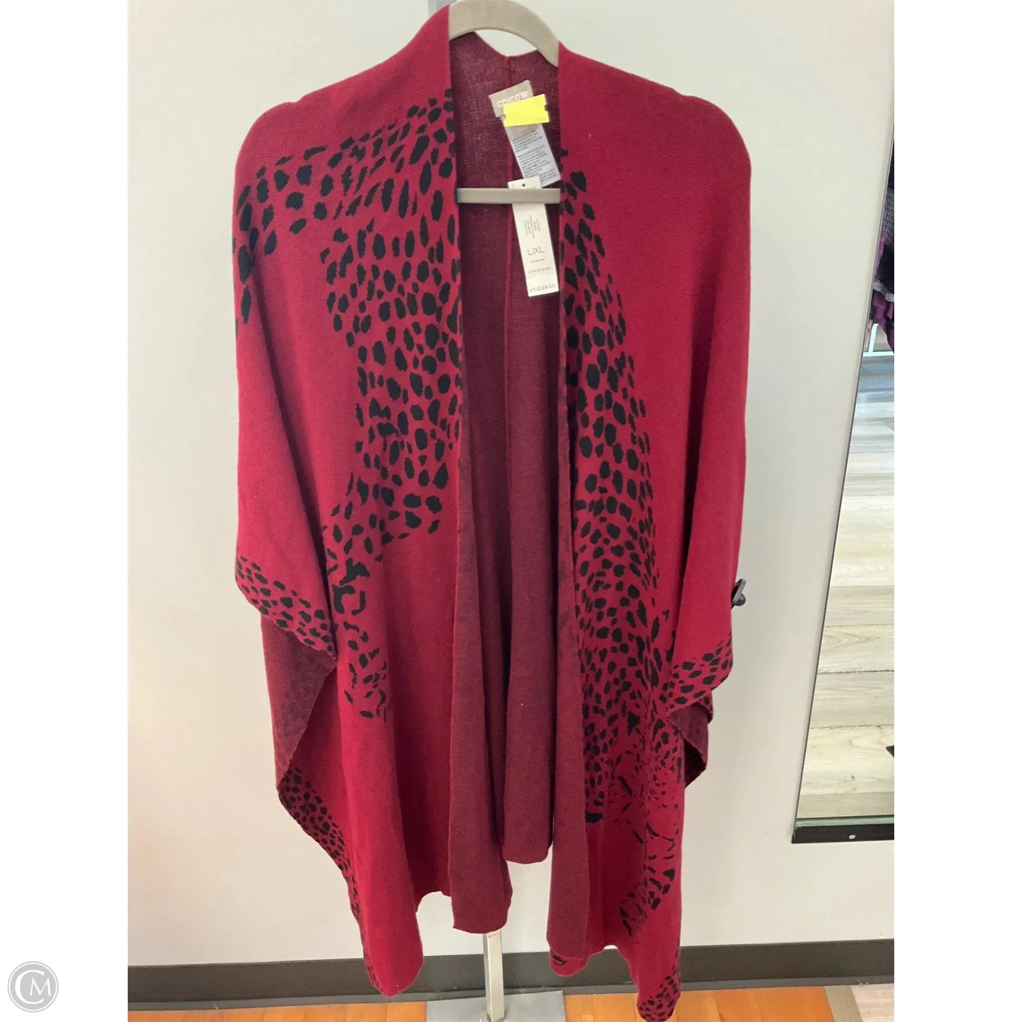 Easy Wash Daily Fit Poncho By Chicos In Red, Size: L