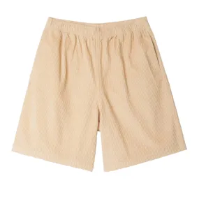 Obey Easy Relaxed Corduroy Shorts Irish Cream Flattering Silhouette Sequin Work