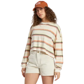 Women's Beach Boyfriend Stripe Crew NoIrritationSeams CompressionEnhanced Fit