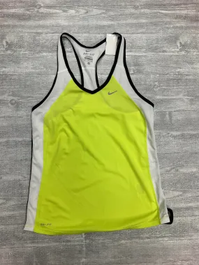 Glitter Glow AntiClingFabric Athletic Tank Top By Nike Apparel In Green, Size: S