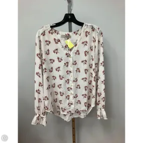 Top Long Sleeve By Loft In Floral Print, Size: M Reflective details NoIrritationSeams