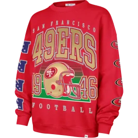 Women's 49ers Go Big Oversized Crew SeamFreeEngineering Happy Core