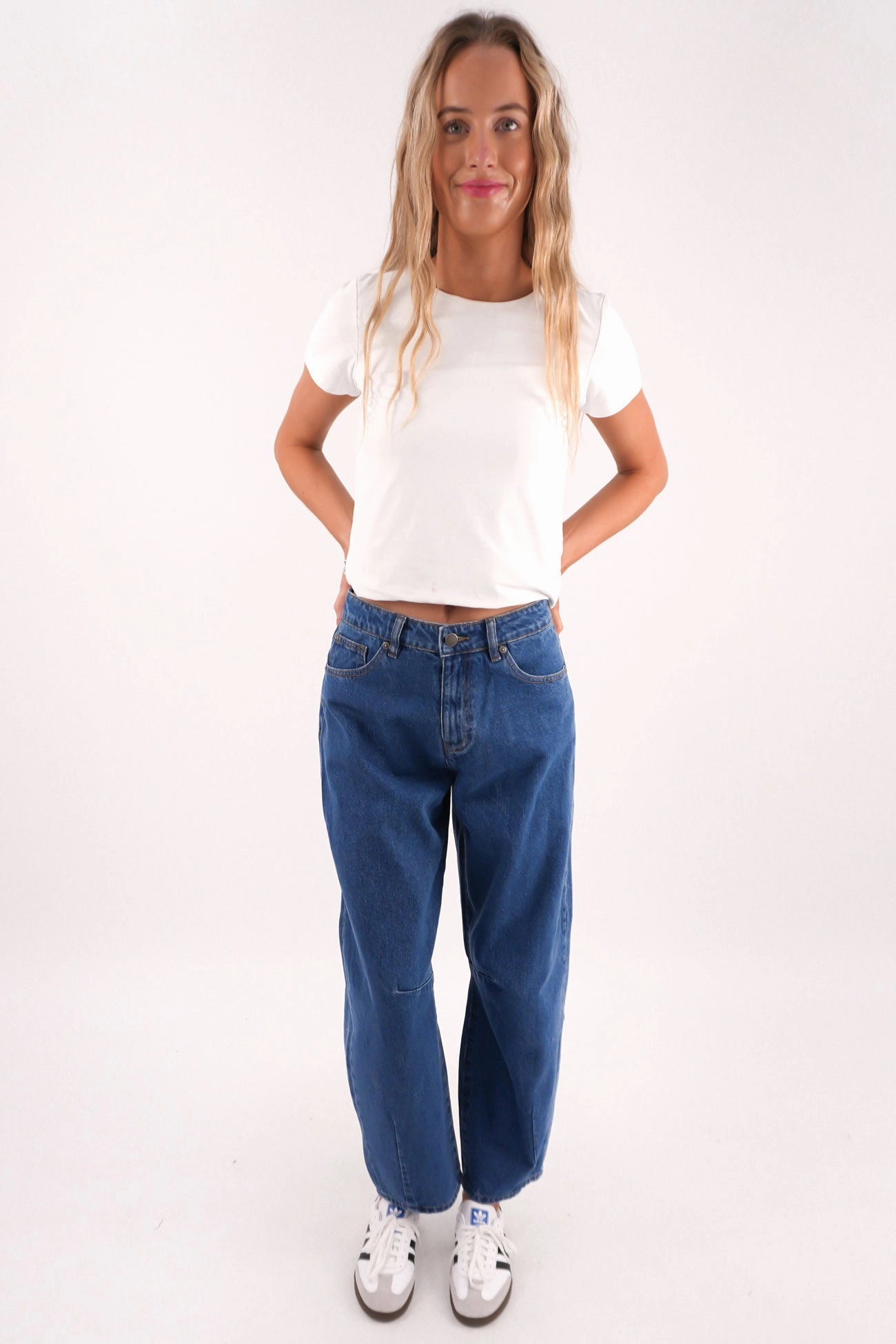 Day To Day Hallie Barrel Leg Jean Denim