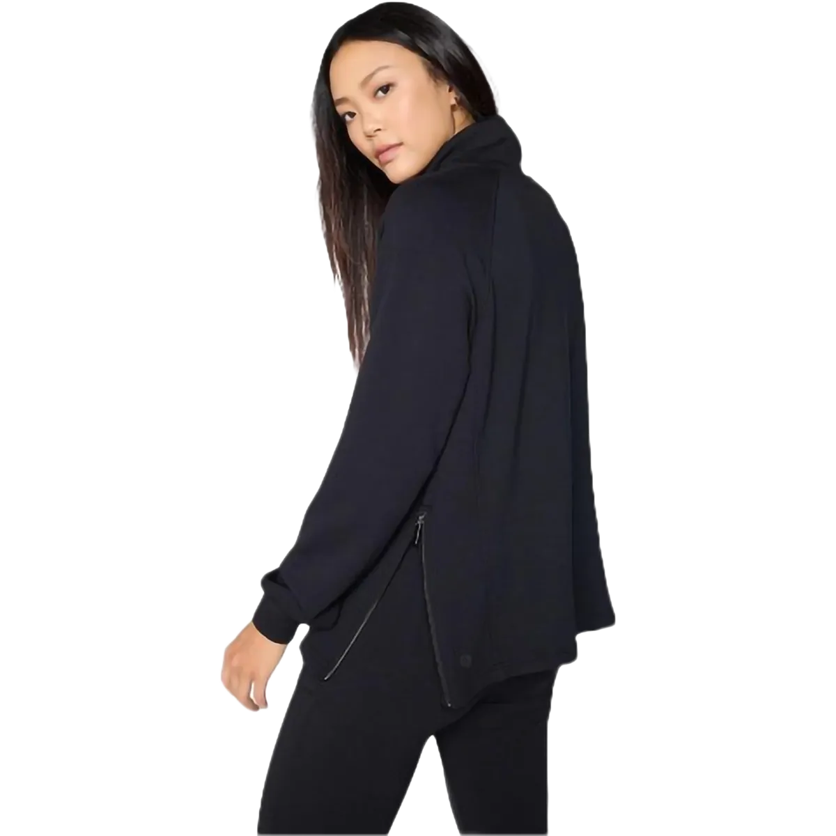 Women's Serenity Zip Mock Neck Pull Over Gloss Glow