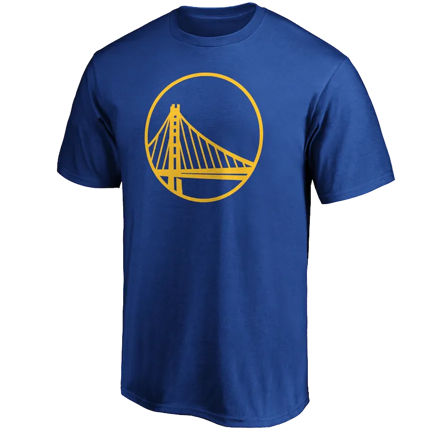 AntiPilling Fabric Men's Warriors Cotton Primary Logo Short Sleeve