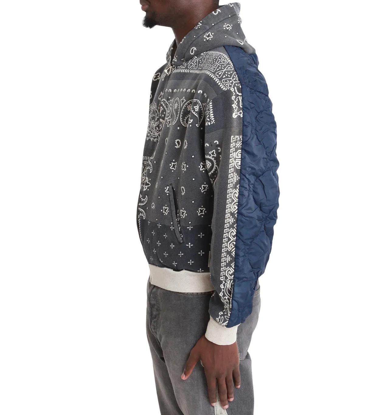 Machine Fit OdorResistant Kapital Fleece Knit Bandana Bivouac Hooded Blouson Black
