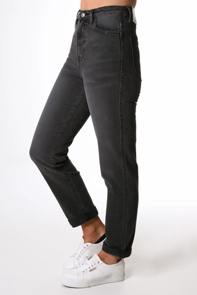 Hi Mom Jean Baxter Black Flexible Waistband Construction