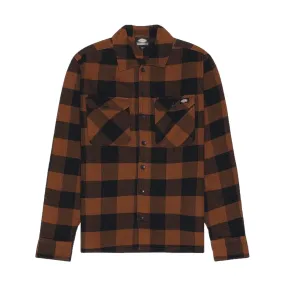 Premium Material Belt loops Dickies Sacramento Shirt Black/Brown Duck Plaid
