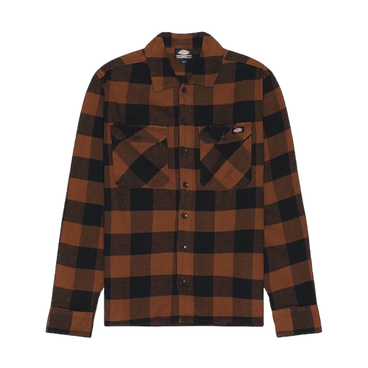 Dickies Sacramento Shirt Black/Brown Duck Plaid Square Neck