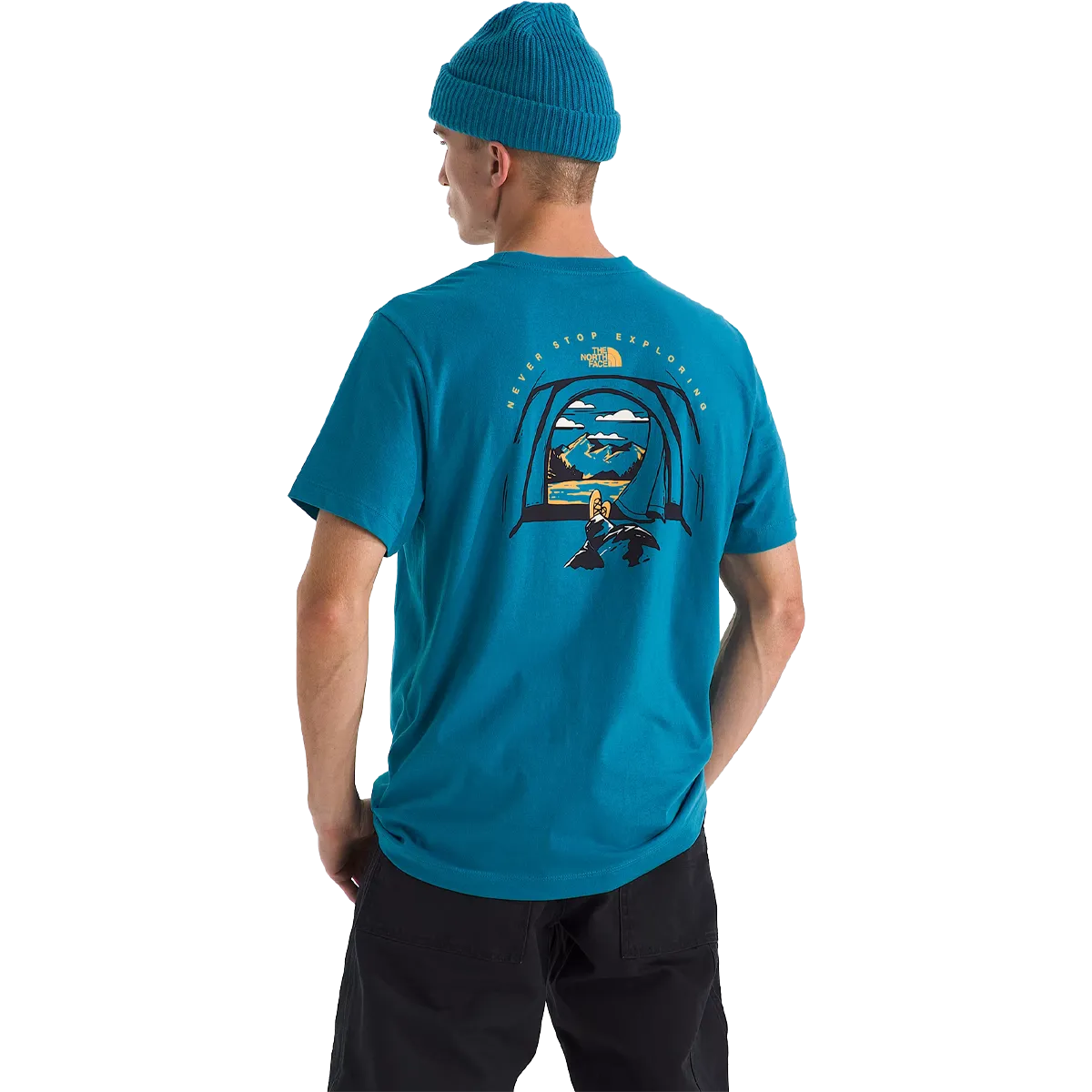 EcoFriendly Textiles Sustainable Manufacturing Men's Evolution Tent Short Sleeve Tee