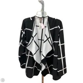 Cardigan By Chicos In Black & White, Size: Xl Modern Silhouette UV Protection Enhanced