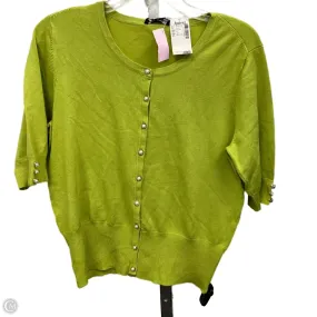 Sweater Cardigan By Cmc In Green, Size: L ReinforcedShoulderConstruction