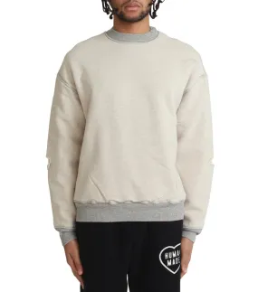 Mountain Cool DurableWeave Kapital Top Sweater Knit Reversible Elbow-Rip Sweater Coneybowy Ecru Grey