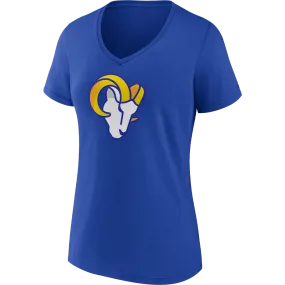 Women's Rams Cotton Primary Logo Short Sleeve ErgonomicCut