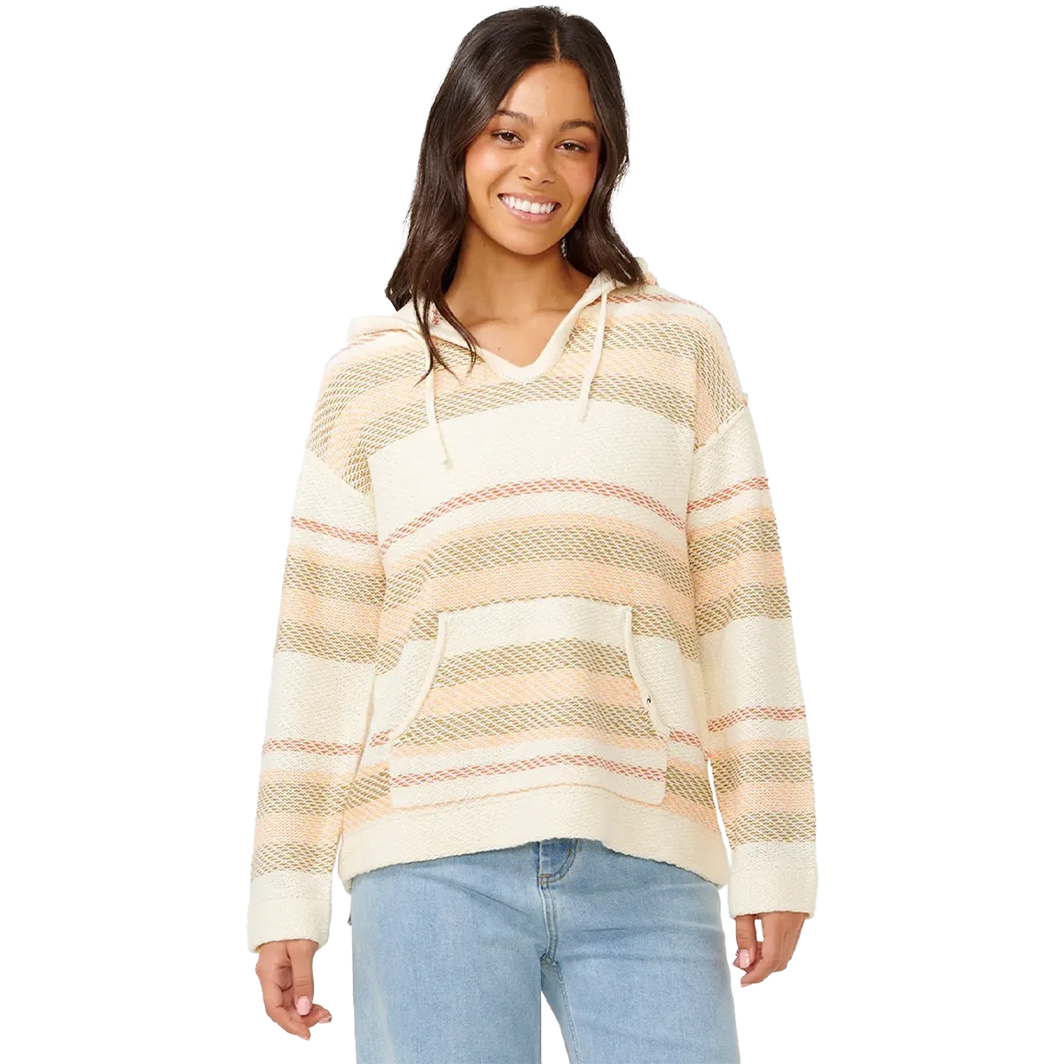 Women's Desert Dreams Striped Poncho Silent Mood