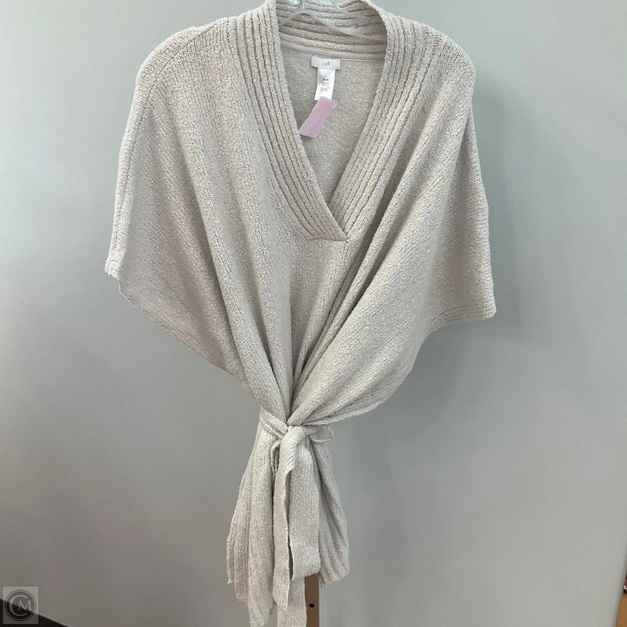 FadeResistantDye Ventilated Back Panels Vest Sweater By J. Jill In Grey, Size: 2x