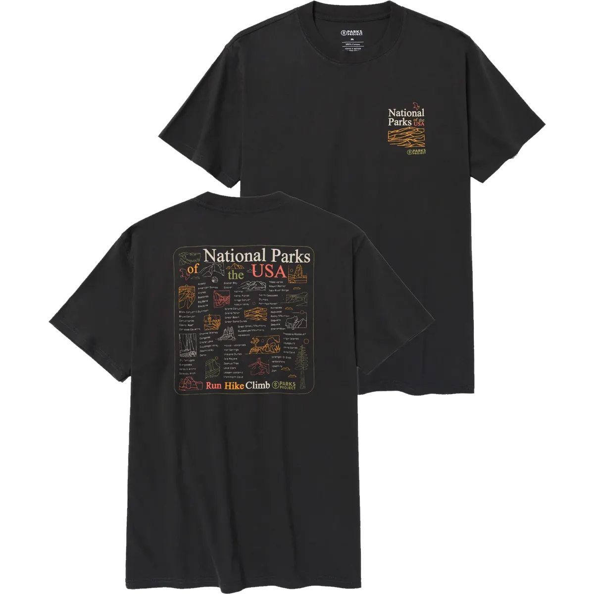 Aura Core Antibacterial Treatment National Park Outline Checklist Tee