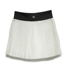 Radmor Hannah Pleated Skort - Snow White/Blue Graphite Embroidered Detail SoftCottonBlend