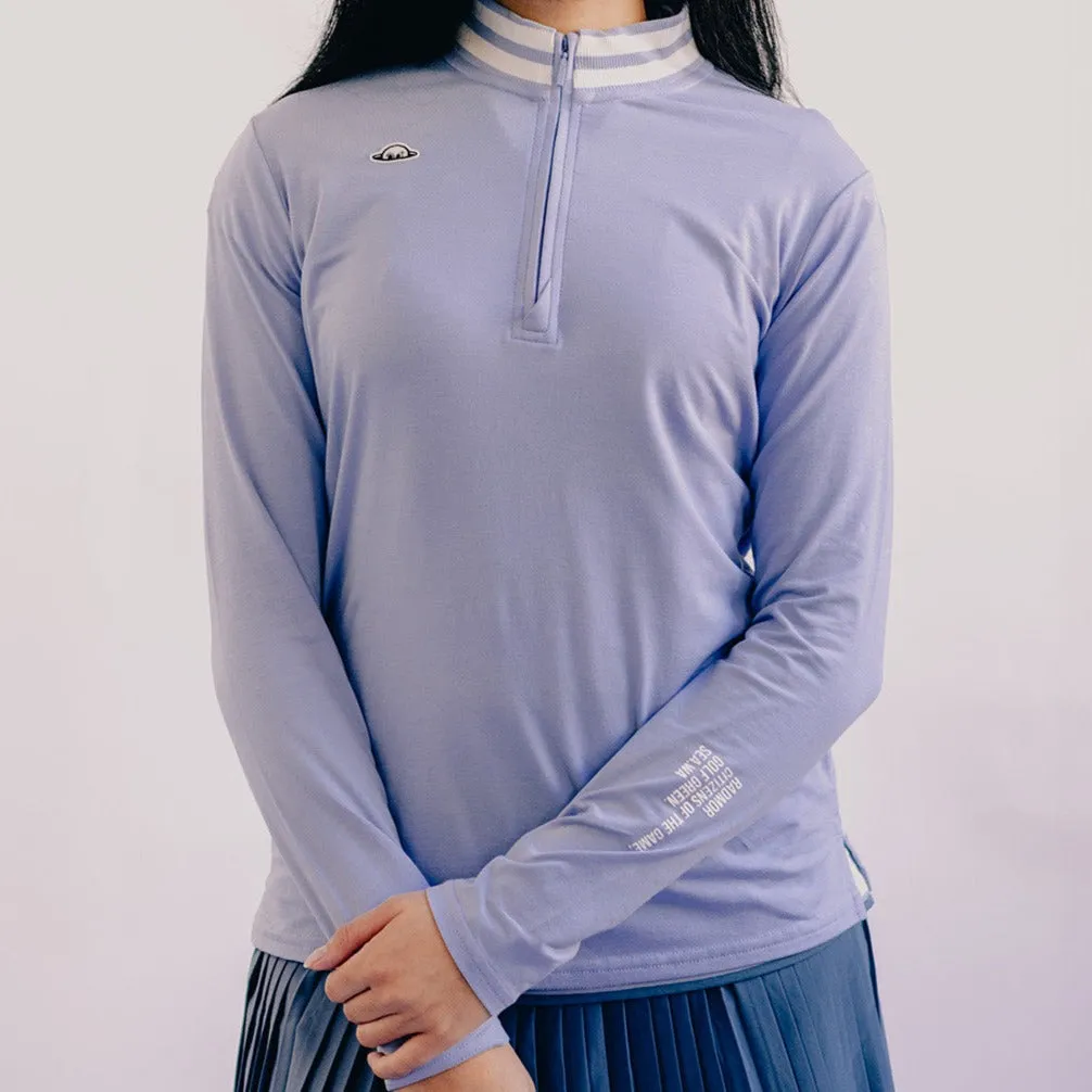 Soul Ease Future Glow RADMOR Seneca Recycled 1/4 Zip - Coastal/Snow White