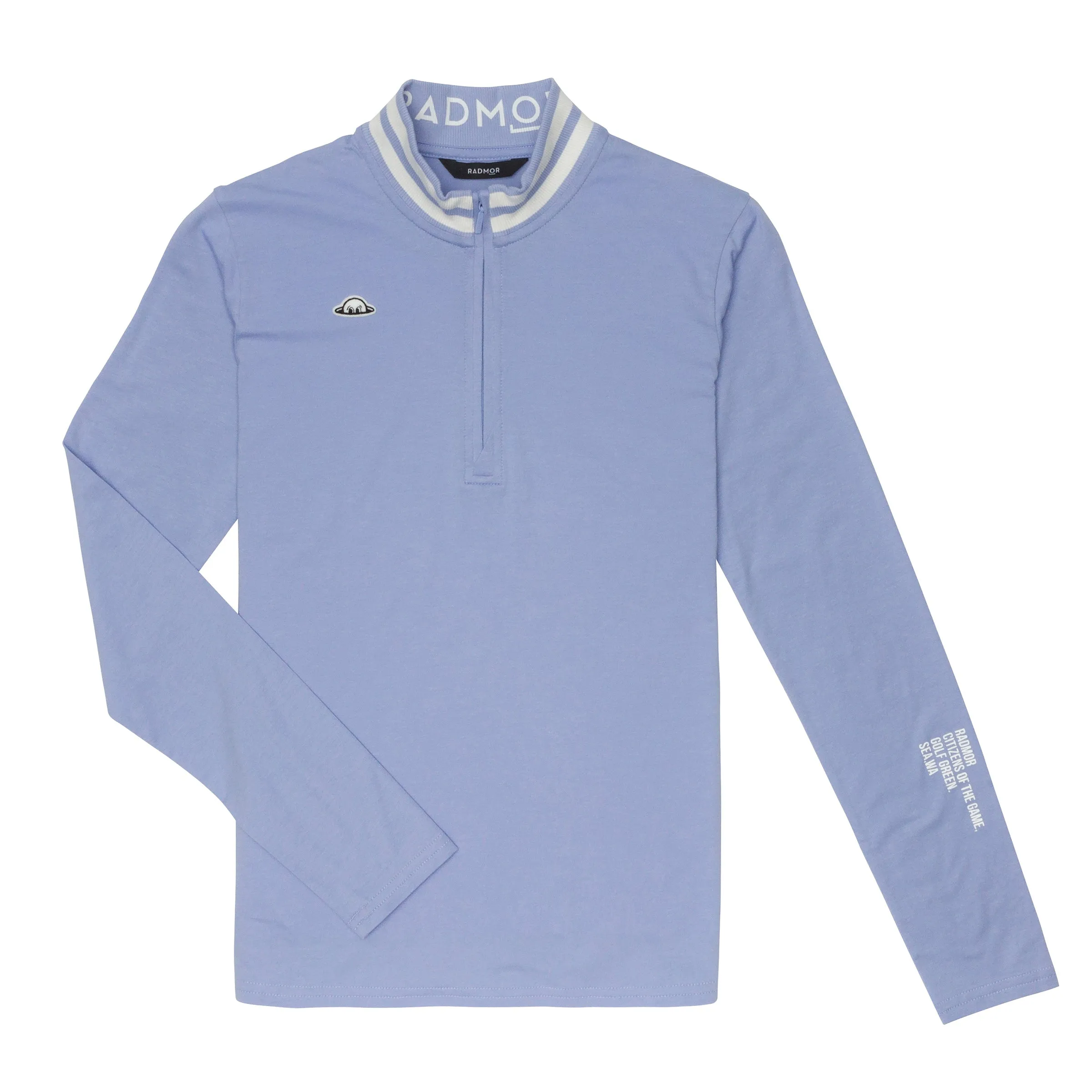 RADMOR Seneca Recycled 1/4 Zip - Coastal/Snow White SeamlessTransition StainRepellentSurface