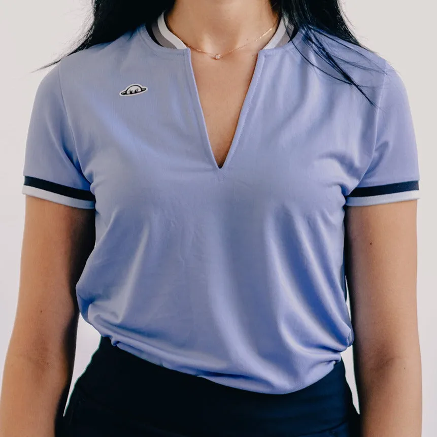 RADMOR Seneca Recycled Slice Polo - Coastal Diamond Soul Clear Tone