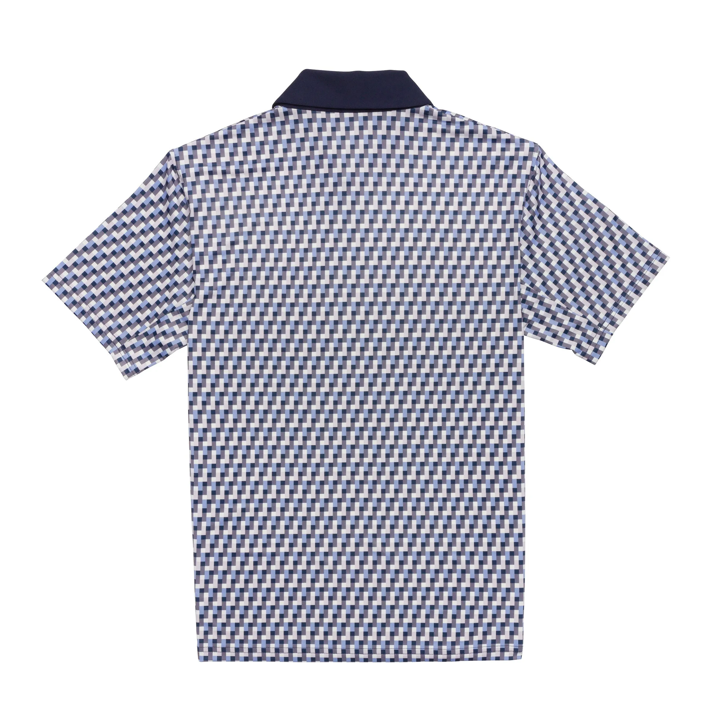 Fantasy Glow MoistureWicking Technology RADMOR Taylor Recycled Tetris Polo - Navy