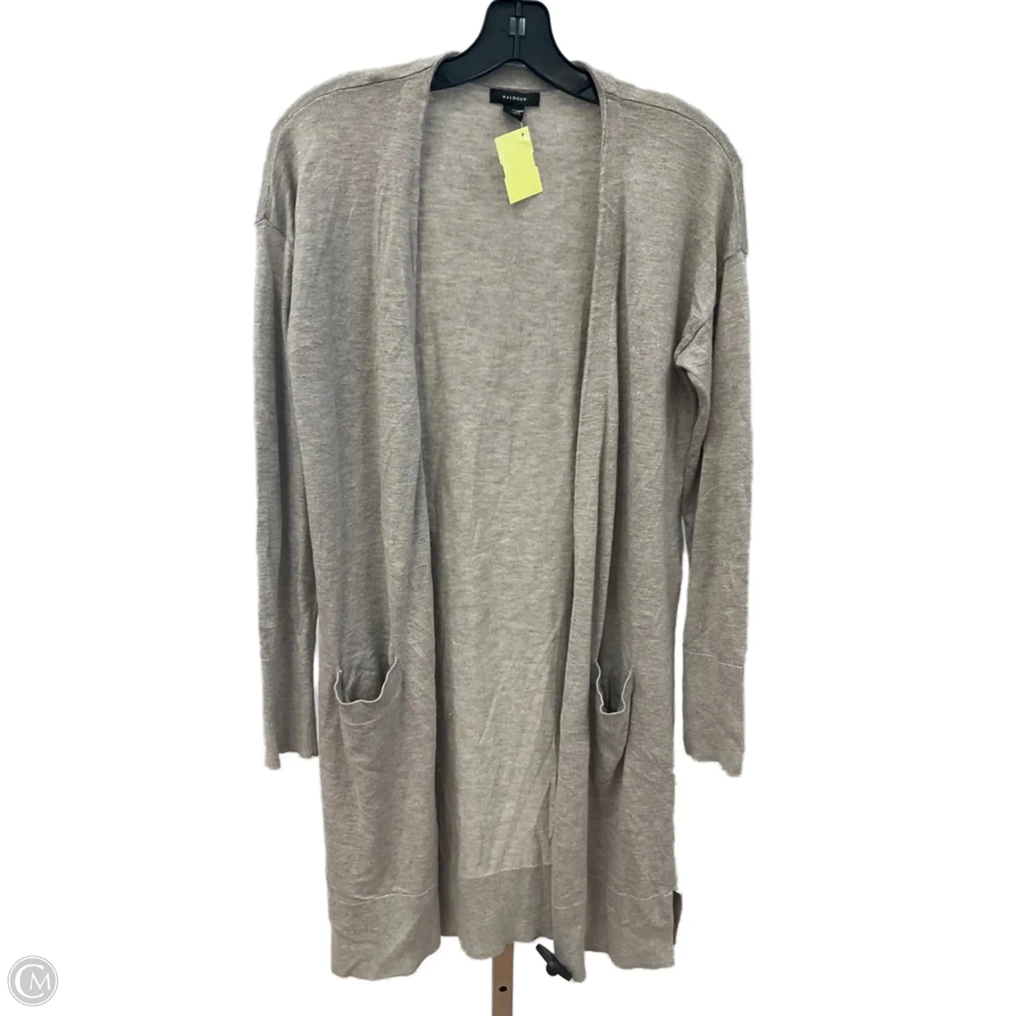 Sustainable Waterproofing Cardigan By Halogen In Tan, Size: S