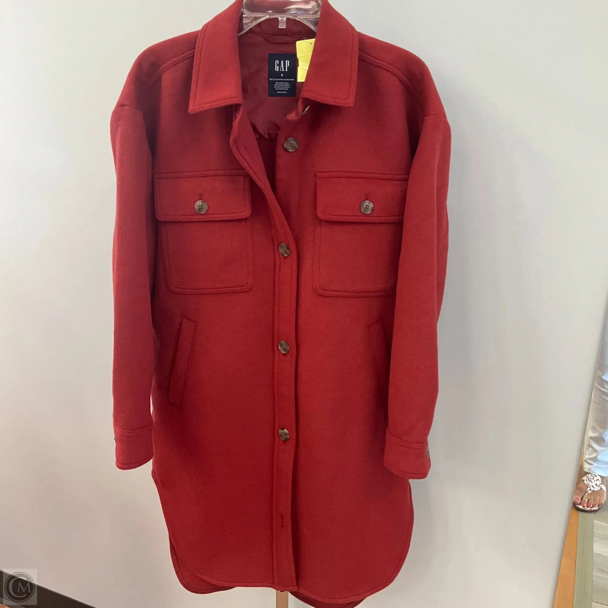 Jacket Shirt By Gap In Copper, Size: S NoSlipGrip