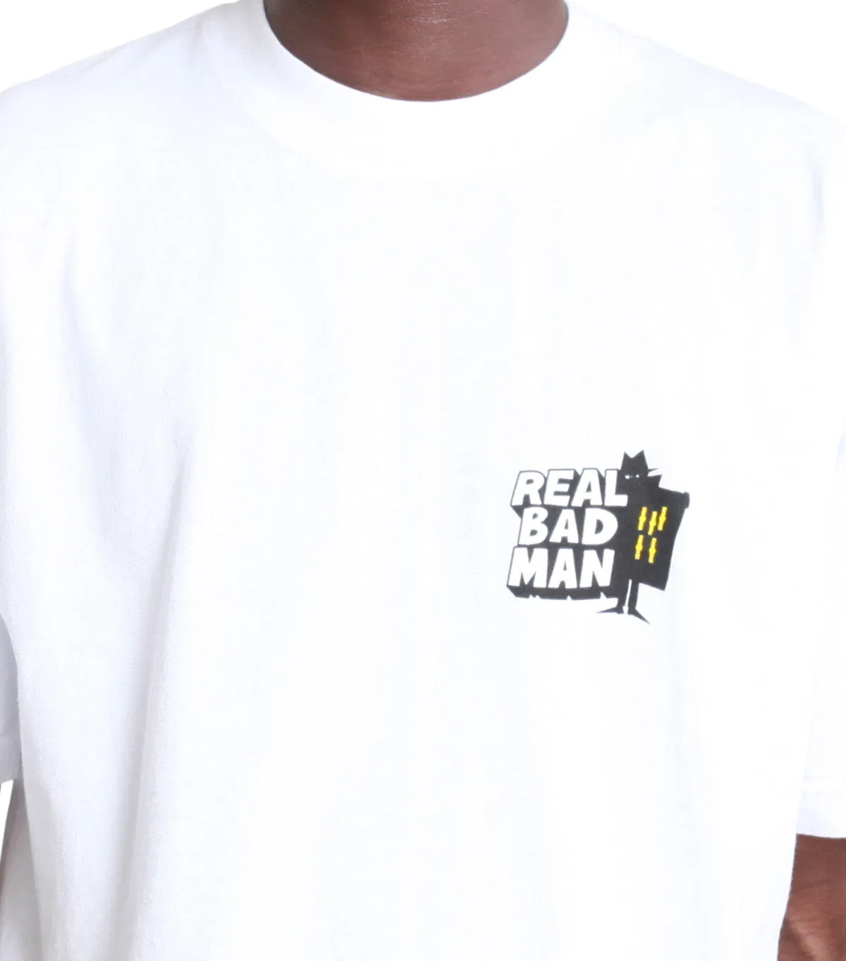 ThermalRegulation LayeredPanels Real Bad Man Masked Men T-Shirt White
