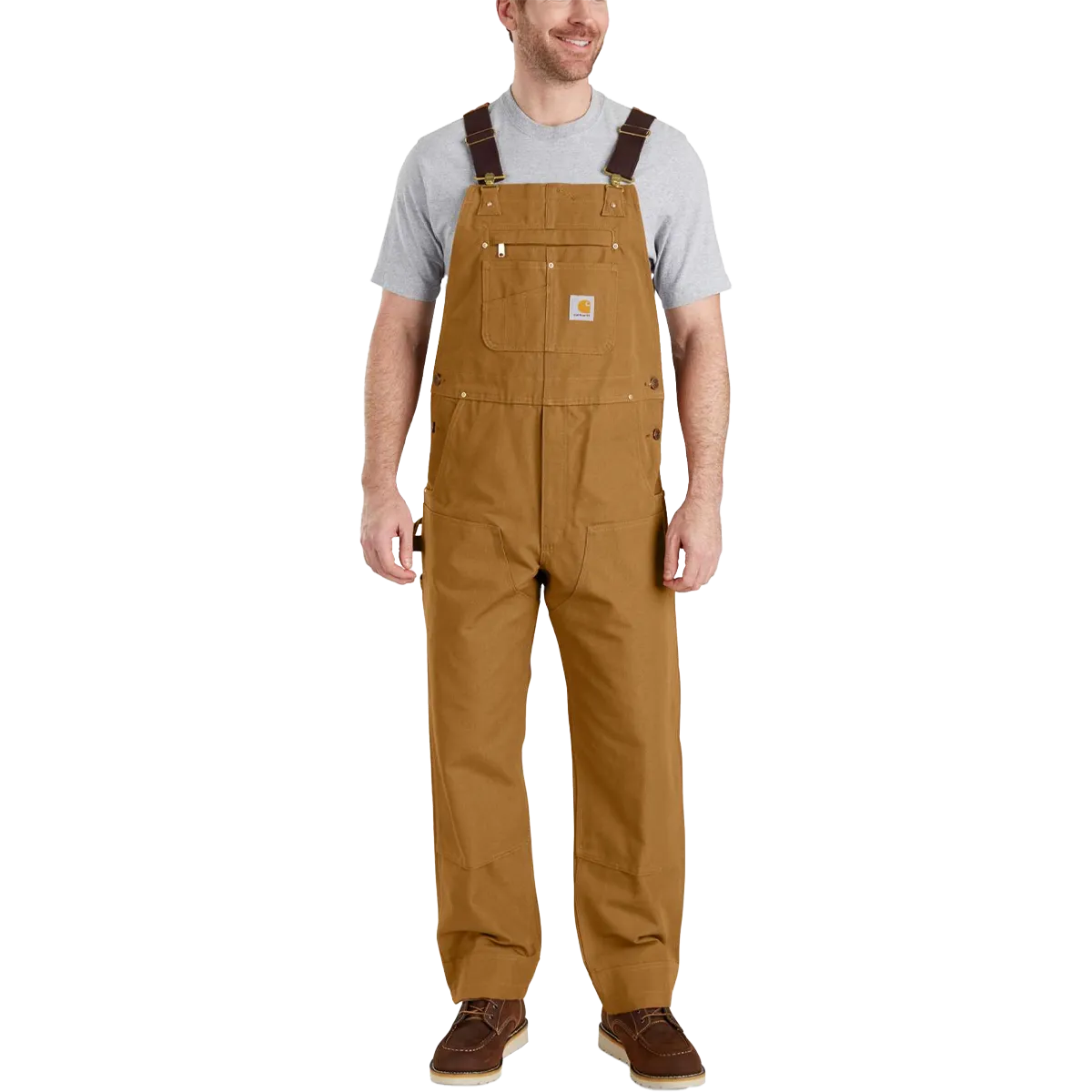 Men's Relaxed Fit Duck Bib 30" Overall Repair Fit