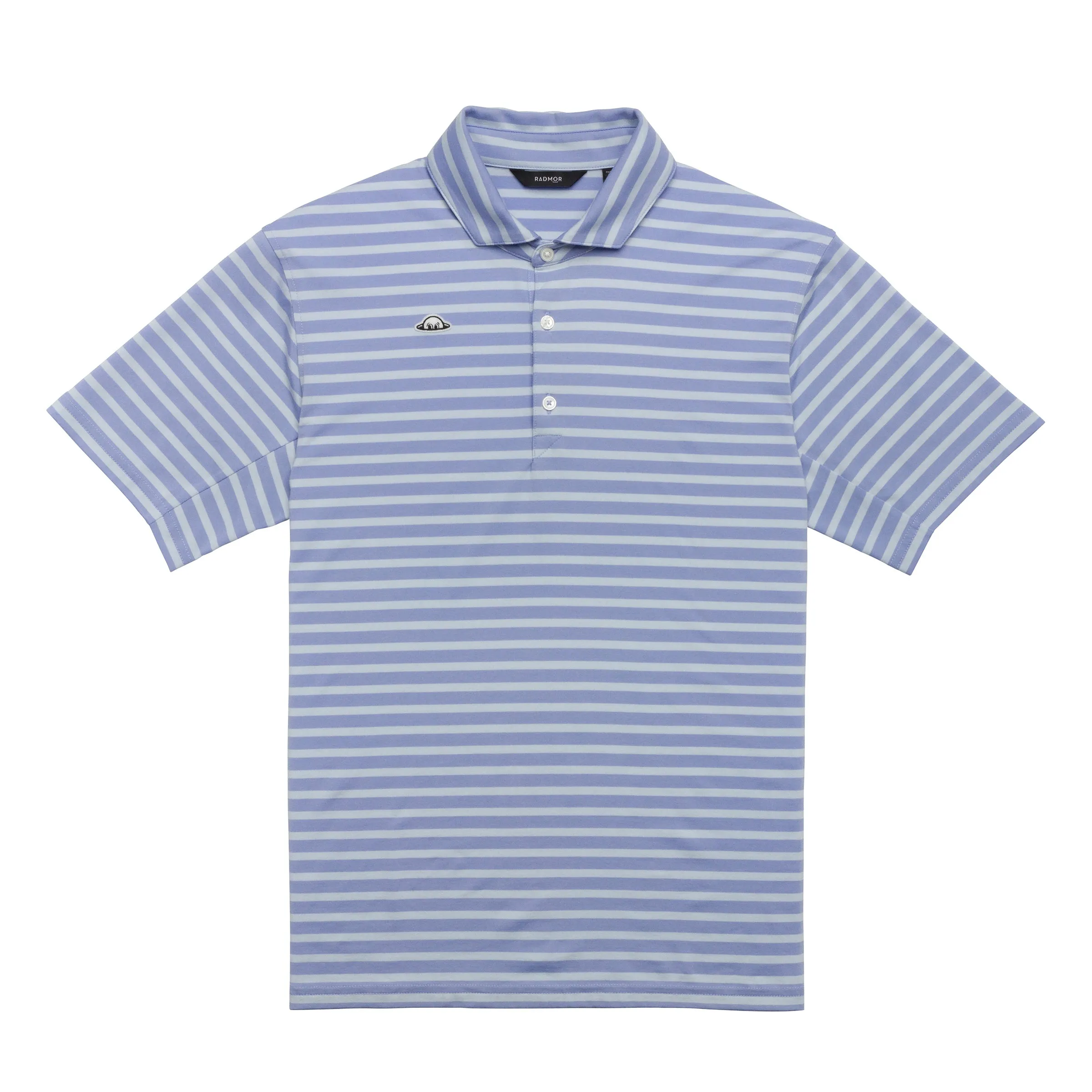 Stage Feel AntiFadeTechnology RADMOR Hudson Recycled Vintage Stripe Polo - Coastal / Cloudy Blue